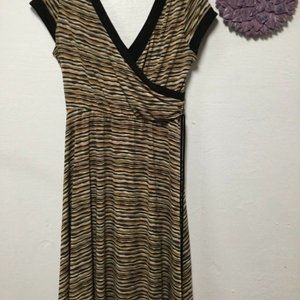 Dby Ltd striped brown dress Size 14